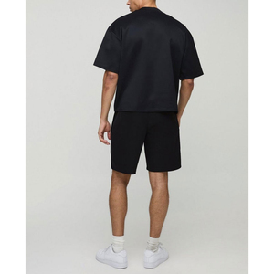 Ensemble short et t-shirt décontracté respirant 100 % coton de haute qualité, style streetwear d'été, grandes tailles, pour le jogging, vente en gros - Product Image 2
