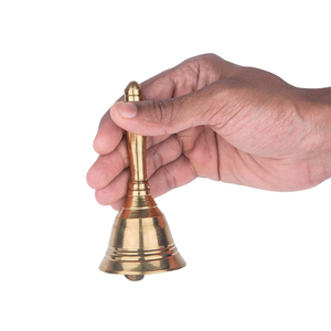 Cloche de temple en laiton pour Pooja et prière, cloche suspendue en laiton pour temple domestique, mandir, espace de méditation, spirituel et religieux - Product Image 4