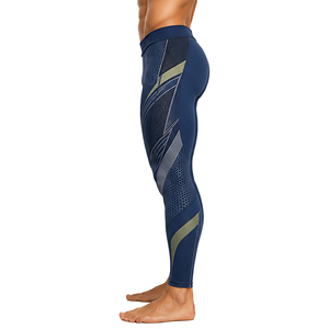 Leggings de compression sportifs pour hommes, personnalisés, haute élasticité, séchage rapide, imprimés, taille élastique, pour la gym, la course, le fitness, l'entraînement, l'athlétisme - Product Image 2