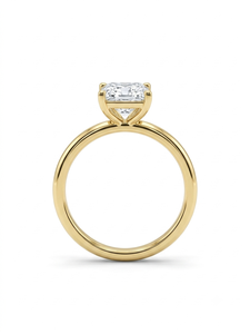 Anillo de compromiso clásico de plata para mujer con diamante talla princesa de cuatro puntas, ideal para fiestas y regalos, venta al por mayor. - Product Image 5