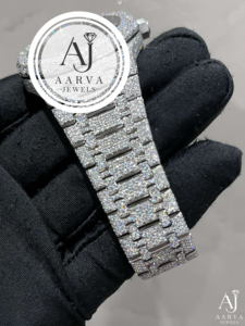 AARVA JEWELS Montre de plongée de luxe pour homme en acier inoxydable, boîtier de 40 mm, cristal saphir, mouvement à quartz analogique, bracelet de 20 mm - Product Image 6