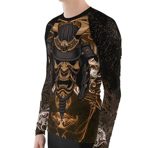 Haut de compression à manches longues pour homme, style casque de samouraï, pour arts martiaux mixtes, ajusté, anti-humidité, imprimé par sublimation - Product Image 6