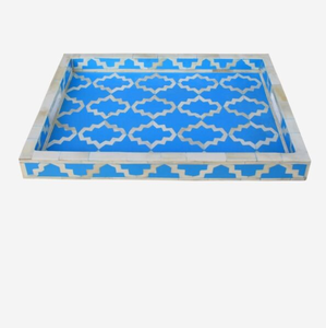 Plateau élégant en os incrusté, fait main, de luxe, décoratif pour fêtes et plateau de service pour verres à vin, prix imbattable - Product Image 5