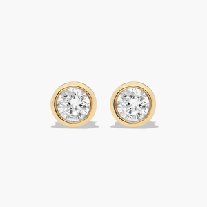 Pendientes de Botón Redondos de Plata 925 con Moissanita de Lujo, Engaste de Bisel, Joyería Fina Elegante para Mujer, Regalo para Boda, Fiesta o Aniversario - Product Image 4