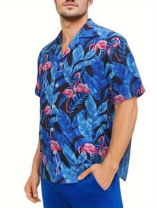 Camisas de Lino para Hombre Estilo Hawaiano Vintage de Primavera, Talla XL Plus, Estampado 3D en Relieve, Camisas Casuales con Bordado - Product Image 4