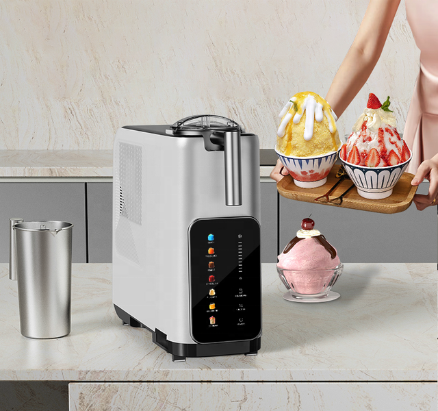 Mini Automatic Compressor Electric Ice Cream & Slushie Maker with French Support for Car Milk Smoothies Outdoor RV Use Household