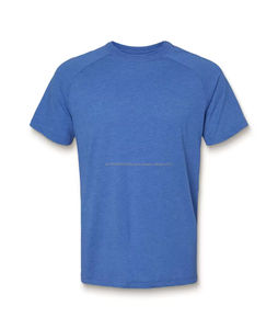 Camiseta de Algodón Grueso Bordada, Corte Ajustado, Estampado Serigrafiado, Estilo Casual, Manga Raglán, para Gimnasio, Deportes, Camiseta de Lujo para Hombre - Product Image 3