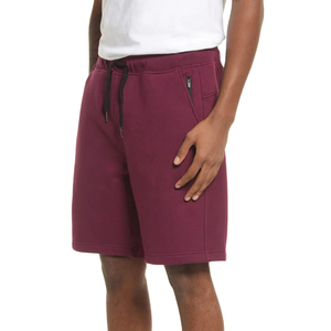 Latest Burgundy <b>Colour</b> 100% Cotton Bermuda Men's Shorts With Drawstring Waist And Side Pockets Casual Style Men Short CP-MS-03 - Product Image 6
