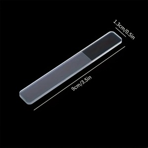 2/5 pièces Lime à ongles en verre, double face, durable, jetable, à grain 100, 9 cm, pour soin des ongles - Product Image 1