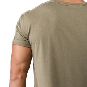 Men's Olive Green Muscle Fit T Shirt Soft Cotton <b>Athletic</b> Fit Workout Training Casual Lifestyle Apparel Shirt - Product Image 3
