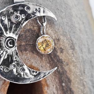 Handmade Gold Crescent Moon Pendant 925 Sterling Silver Bezel Setting Vintage Engagement Indian Crafted Unique Jewelry Gift Bulk - Product Image 4