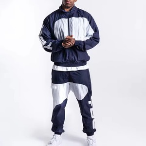 Premium Nylon Tracksuit Set <b>Zip</b>-<b>up</b> <b>Jacket</b> Breathable Fabric Lightweight Windbreaker Set Tracksuit Waterproof - Product Image 1