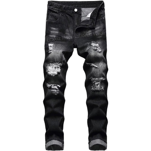 Denim Pant <b>Men</b> Demin Jeans Slim Skinny Jeans Ripped Slim Fit <b>Stretch</b> Denim - Product Image 1