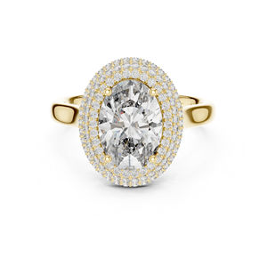 Anillo de Boda de Oro Blanco de 14K con Diamantes Cultivados en Laboratorio, Redondos y Ovalados, para Mujer |   Diamante Cultivado Nuevo - Product Image 3