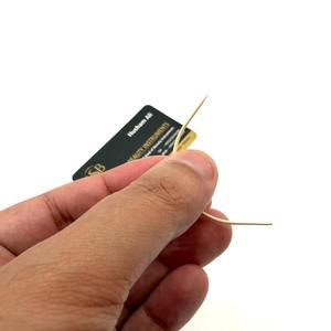 4 aiguilles à coudre incurvées en acier inoxydable de type C pour la pose de mèches, outils d'extension capillaire à usage commercial, couleur beige - Product Image 2