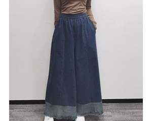 Vaqueros de mezclilla casuales de cintura media, holgados y ajustados, con lazo y volantes, a la moda para mujer - Product Image 3