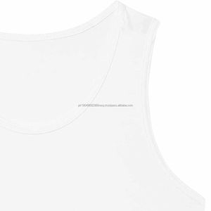 Men's <b>White</b> Tank <b>Top</b> Breathable Cotton Polyester Fitness Clothing Quick Dry and Casual Style Custom OEM ODM Service - Product Image 6