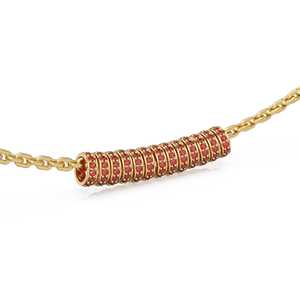 Rondelles de Oro Sólido Italiano de 18K con Rubí Rojo, Rondelle Eternity, Separador Redondo de Oro Sólido, Separador de Rubí, Rueda de Oro - Product Image 2