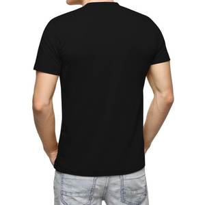 T-shirt à manches courtes col rond pour homme en coton uni disponible en grandes tailles - Product Image 5
