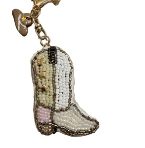 Traditional Embroidery Glass Seed Bead Keychain for Daily Use <b>Cute</b> Handmade Glass Seed Beads <b>Keyring</b> for Girls and Kids Designer - Product Image 3