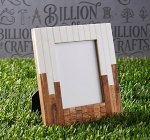 Cadre photo en bois fait main, vertical, rectangulaire, support d'image de table, décoration artisanale en bois créative - Product Image 2