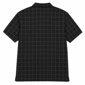 Chemise formelle unie à manches courtes pour homme, tricotée 100 % coton, respirante, séchage rapide, boutonnée, coupe classique - Product Image 2