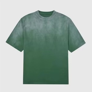 Camiseta de Algodón Tie Dye Extra Grande para Hombre, Manga Corta, Cuello Redondo, Corte Regular, Color Sólido, Estilo Casual, Tejido de Punto - Product Image 4