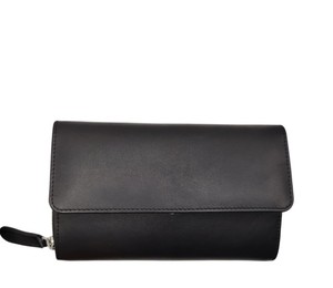 Cartera de Mano de Alta Gama para Mujer, Cartera Larga de Cuero Genuino, Protección RFID, Cierre de Broche, Uso Diario, Forro de Seda, Diseño Moderno - Product Image 1