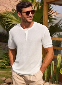 Premium <b>Waffle</b> Texture T <b>Shirt</b> Lightweight Cotton Blend Fashion Apparel Factory - Product Image 4