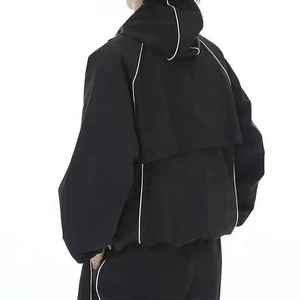 Chaqueta Cortavientos Unisex de Color Sólido, Deportiva, Ecológica, para Invierno, de Alta Calidad, 100% Poliéster, Impermeable y Ligera - Product Image 2