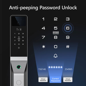 Serrure de porte intelligente numérique antivol avec interphone visuel 3D, double caméra WiFi Tuya et double batterie - Product Image 5