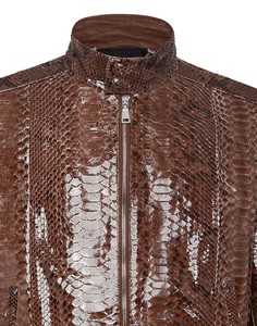 Custom Python Emboss <b>Leather</b> <b>Jacket</b> Men Genuine Cowhide Luxury Motorcycle Fashion OEM ODM Factory Sample Service Available - Product Image 4