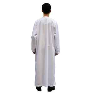 Túnica omaní para hombre |   Elegante Kandura Thawb Bordado |   Túnica Árabe Tradicional Artesanal, Transpirable, Vintage, Larga hasta el Tobillo - Product Image 6