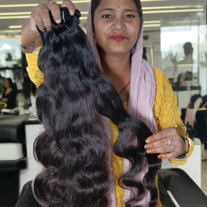 Raw Indian Hair Temple Virgin 100% Single Drawn Double Weft Human Hair Bodywave Weave Unprocessed Cuticle Aligned Hair Bundles - Product Image 1