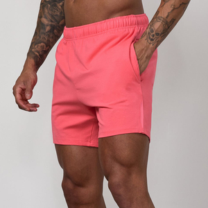 Shorts de sport en polyester/coton épais, style streetwear, avec logo personnalisé, cordon de serrage, couleur unie, pour hommes - Product Image 1