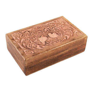 Boîte à bijoux en bois massif sculptée à la main, personnalisée, pour colliers et bracelets, au meilleur prix, boîte cadeau en bois. - Product Image 4