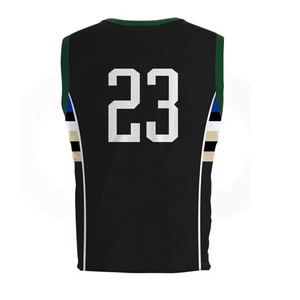 Maillots de basketball personnalisés à col en V et manches courtes, imprimés par transfert thermique, respirants, qualité supérieure, nouveau design, 100 % coton, les plus vendus - Product Image 4
