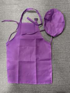 Cheap Waterproof Kitchen Apron Adjustable Children Painting Cotton Cooking Kids Apron Customized Kids Chef <b>Hat</b> and Apron - Product Image 4