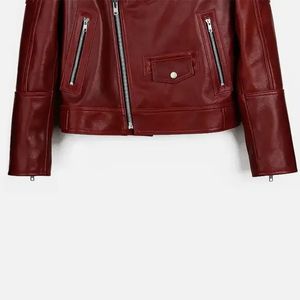 Chaqueta de cuero vintage para hombre - Estilo desgastado - Cierre de cremallera - Corte clásico - Prenda exterior elegante - Chaquetas de cuero - Product Image 4