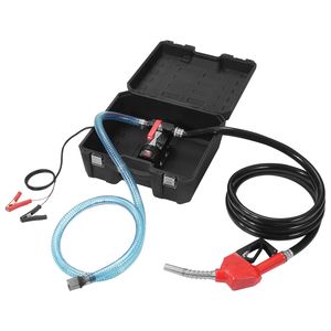 Bomba de Transferencia de Combustible Portátil de 12V CC, 10 GPM, 1/4 HP, con Boquilla de Combustible de Cierre Automático, Bomba Eléctrica de Diésel de Alto Flujo - Product Image 1