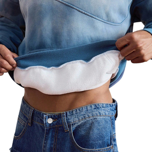 Sudadera con capucha de felpa para hombre, personalizada, de peso pesado, con lavado ácido y efecto degradado, teñido por inmersión vintage, de corte holgado, estilo streetwear - Product Image 6