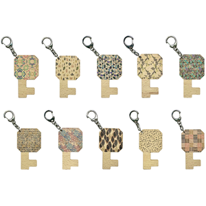 <b>Customized</b> Decorative Wooden <b>Key</b> <b>Ring</b> Phone Holder Colorful Charm for Gifts - Product Image 1