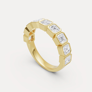 Bague demi-éternité de qualité supérieure avec diamants de laboratoire, bijoux élégants pour femmes, cadeau d'anniversaire de mariage en vente - Product Image 4