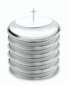 PREMIUM STAINLESS STEEL HOLY COMMUNION FIVE <b>TRAY</b> SET 200 CUPS <b>MIRROR</b> FINISH HEAVY DUTY STABLE BASE CHURCH USE DISHWASHER SAFE - Product Image 6
