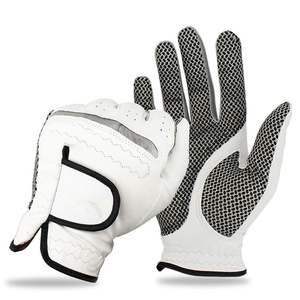 Gants de golf en cuir Cabretta d'Indonésie en gros, logo personnalisé OEM, doux, pleine couleur, pour hommes gauchers - Product Image 5