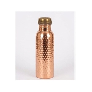 Modern Shiny Pure Copper <b>Water</b> <b>Bottle</b> with Leak Proof Screw Lid Portable <b>Metal</b> Eco Friendly Flask - Product Image 5