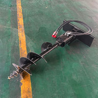 Mini-chargeuse compacte sur chenilles diesel avec tarière hydraulique, machine chinoise