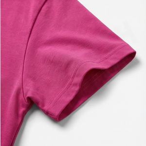 T-shirts en satin de polyester OEM pour femmes, vente en gros, t-shirts personnalisés avec logo, hauts à manches courtes tendance, streetwear, haute qualité, durable - Product Image 6