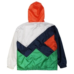 Veste coupe-vent respirante 100% polyester, séchage rapide, style décontracté, capuche unie, grandes tailles, veste color block pour homme - Product Image 6