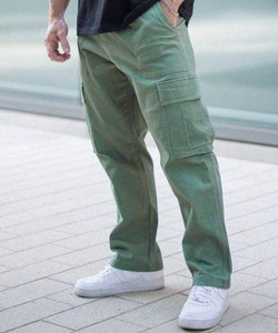 Pantalon de travail décontracté pour homme, 100 % coton, taille haute, léger, en toile, multi-poches, coupe droite ample et tendance - Product Image 2